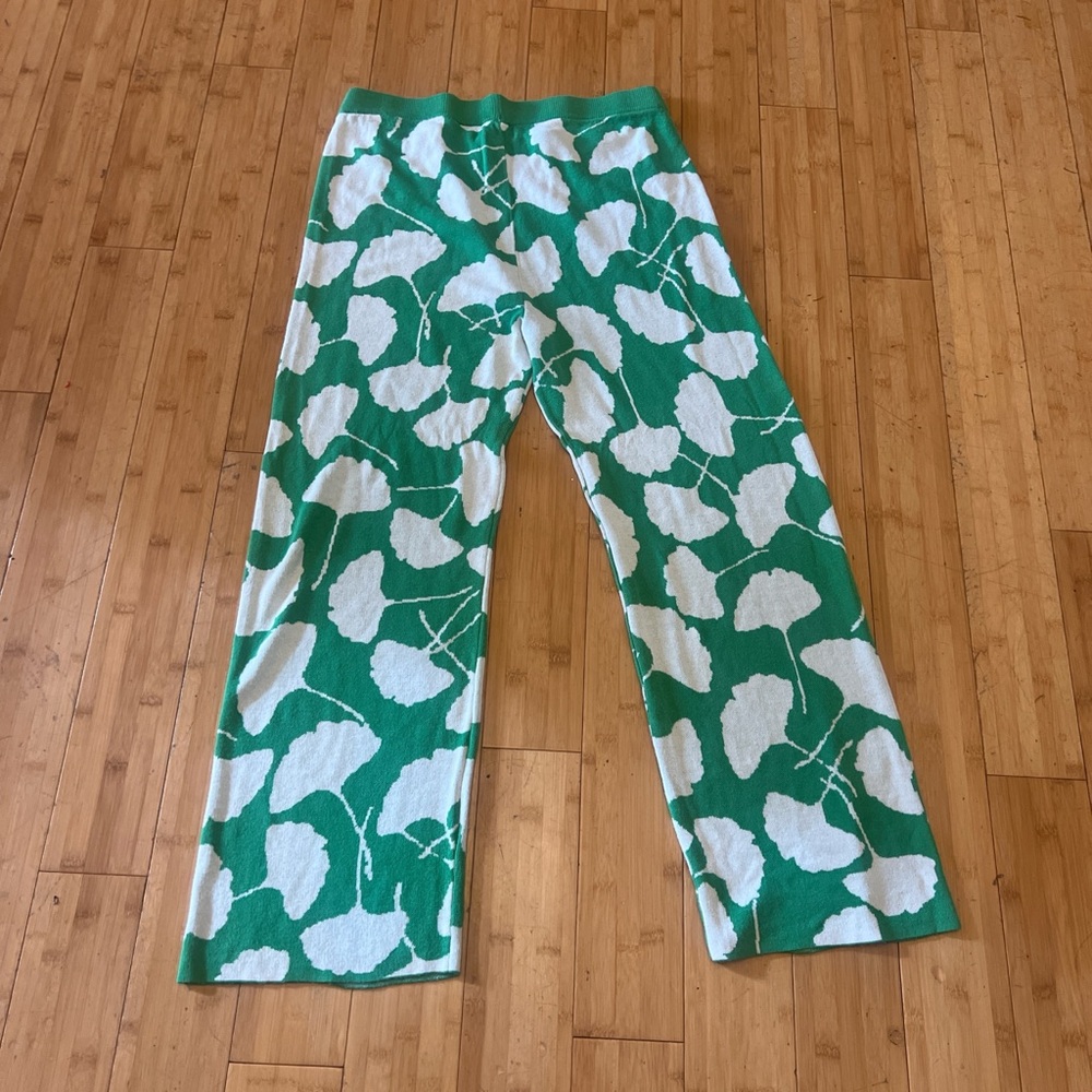 Diane Von Furstenberg Green and White Pants - Picture 3 of 3